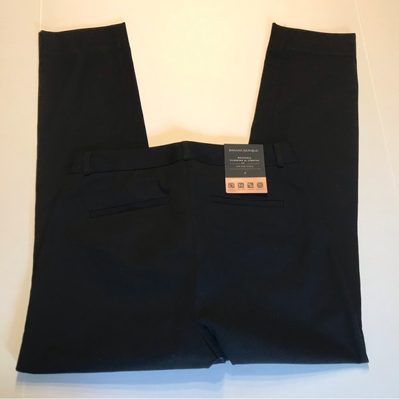 NWT Banana Republic Mid-rise Sloan Ankle Length Black Pants Size 8 $89. - Picture 4 of 9